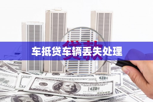 亚东车抵贷车辆丢失处理